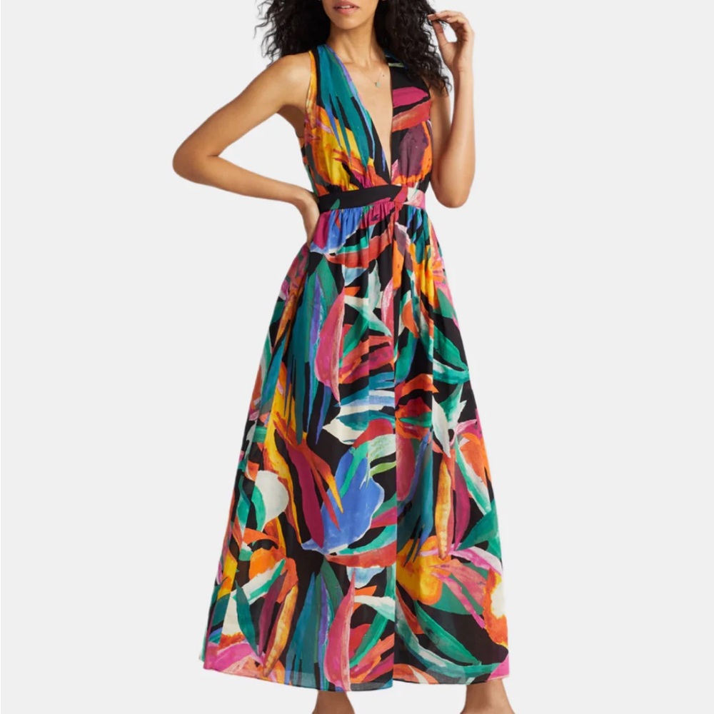 Gabrielle Union Printed Halter Maxi Dress